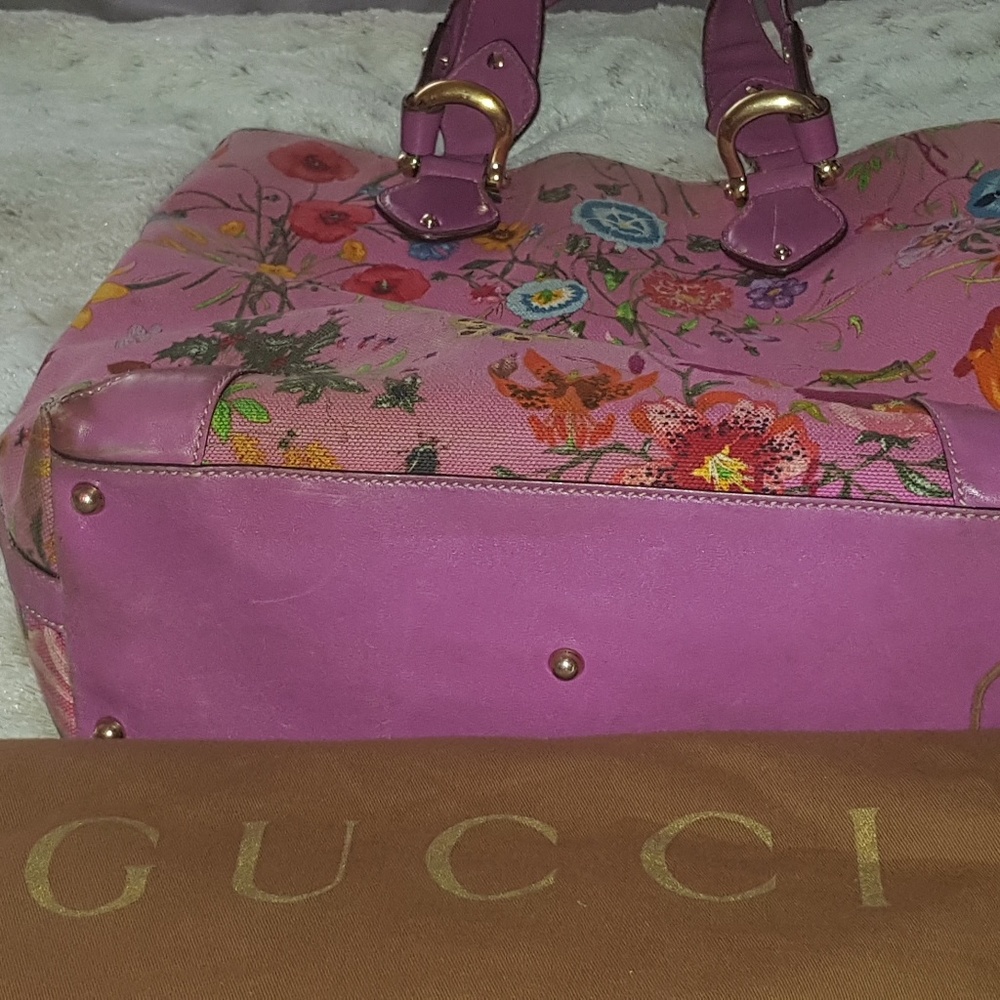 Gucci Flora Tote Raspberry - Picture 2 of 4